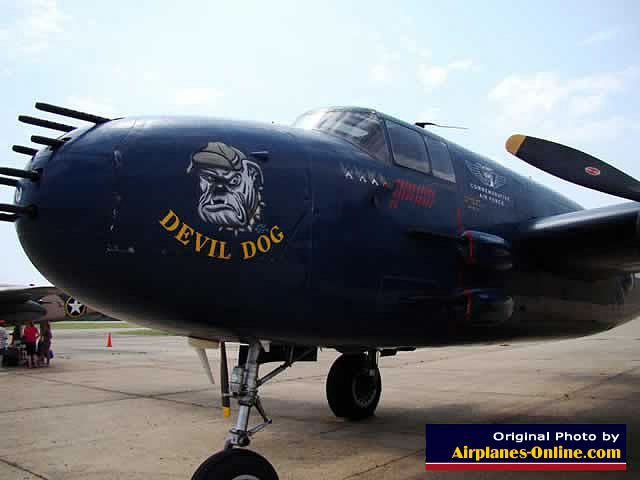B-25 "Devil Dog", seen at the HAMM Museum during an air show in Tyler 