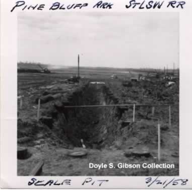 Cotton Belt Gravity Yard in Pine Bluff, Arkansas under construction, March 21, 1958 Cotton Belt Gravity Yard in Pine Bluff, Arkansas under construction, March 21, 1958