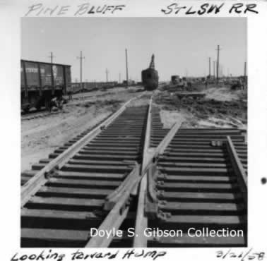 Cotton Belt Gravity Yard in Pine Bluff, Arkansas under construction, March 21, 1958 Cotton Belt Gravity Yard in Pine Bluff, Arkansas under construction, March 21, 1958