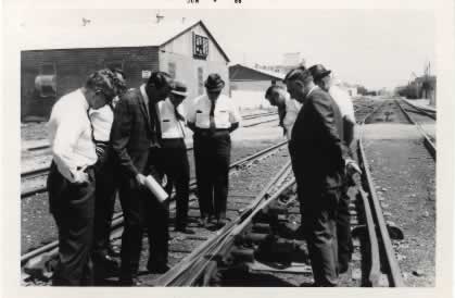 Doyle Gibson demonstrating the "Leap Frog" during his tenure as Division Engineer of the San Antonio Division of the Southern Pacific Railroad Doyle Gibson demonstrating the "Leap Frog" during his tenure as Division Engineer of the San Antonio Division of the Southern Pacific Railroad