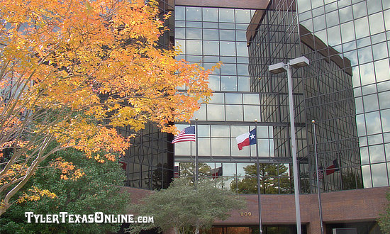 Office building on Loop 323 with fall colors