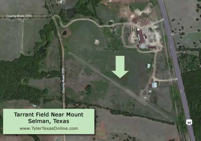 Aerial view of Tarrant Field in Mount Selman, Texas