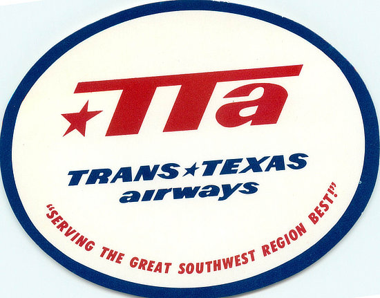 Trans Texas Airways ... Servsing the Great Southwest Region Best