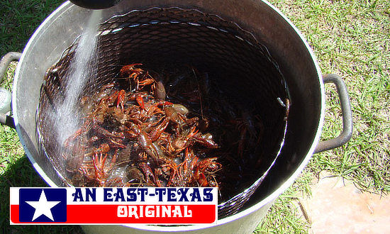 Filling up the crawfish pot with water ... let's get the boil underway