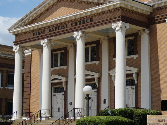 First Baptist Church in downtown Tyler, Texas