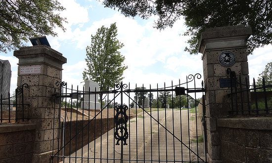 Oakwood Cemetery, the oldest cemetery in Tyler, dating to about 1846