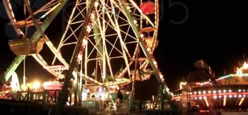 2023 East Texas State Fair in Tyler, at night