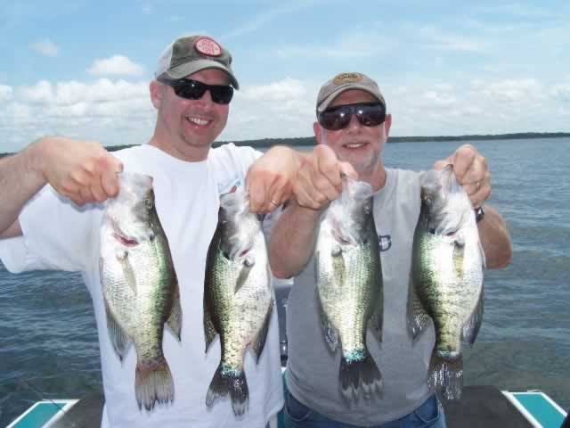 A successful day of Crappie fishing at Lake Fork in East Texas
