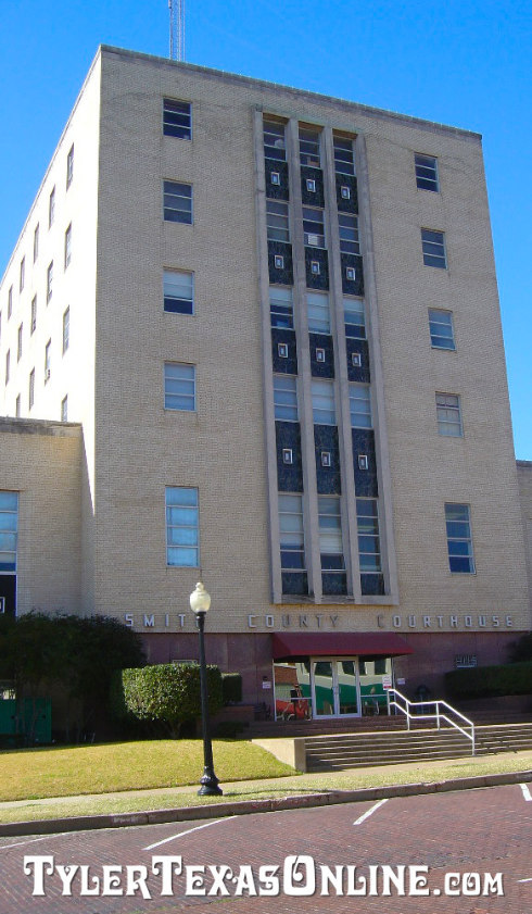 The Smith County Courthouse on Broadway, Downtown Tyler, Texas