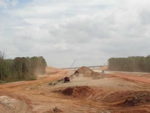 Construction of Toll Loop 49 Segment 5 at Paluxy Drive (September 2011)