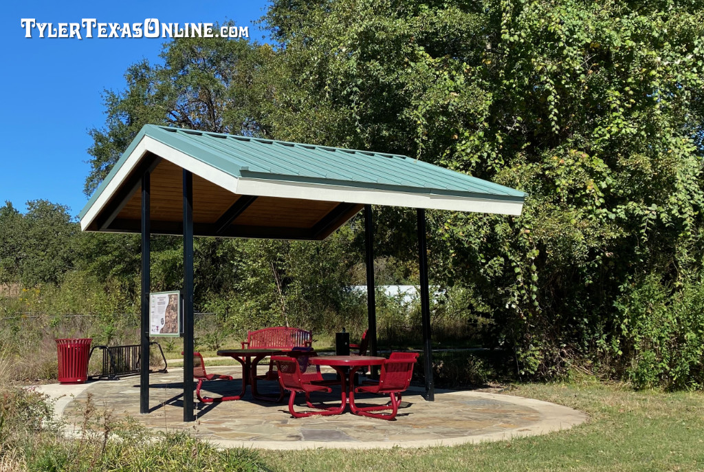 Legacy Trails Trail Head and Pavilion in Gresham, Texas, just south of Tyler