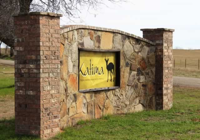 Entrance to the Katima community just south of Bullard, Texas, on U.S. Highway 69