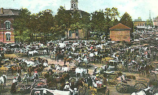 Tyler Texas courthouse square, circa 1906