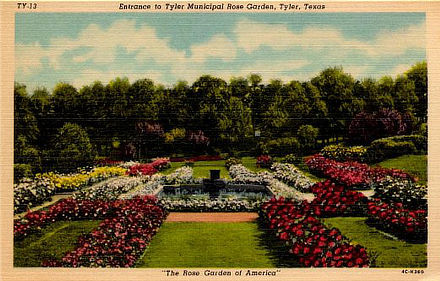 Entrance to the Tyler Municipal Rose Garden, Tyler, Texas