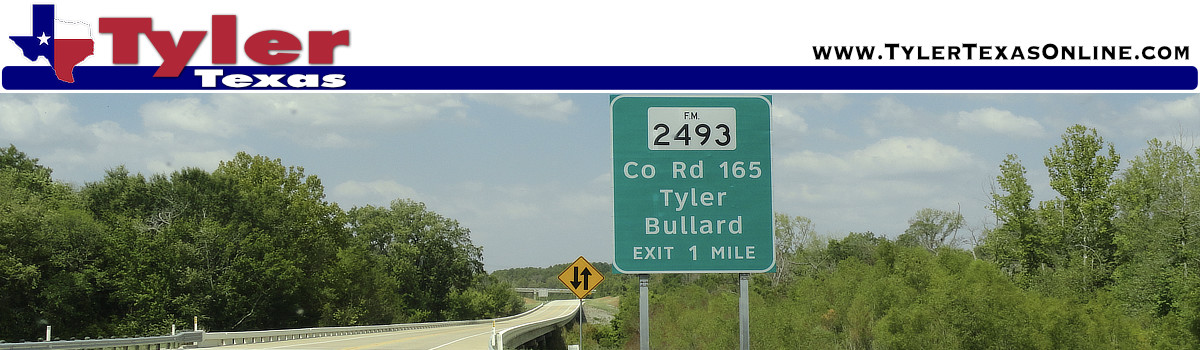 Tyler transportation, major streets and highways, with maps and photos